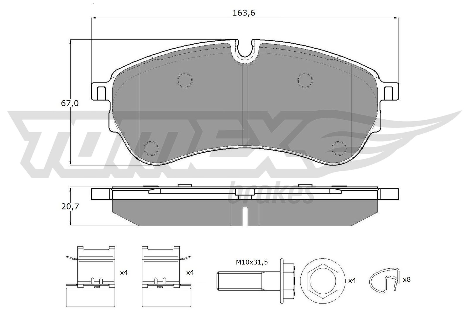 BLUE PRINT ADT342139 Bremsekloss sett